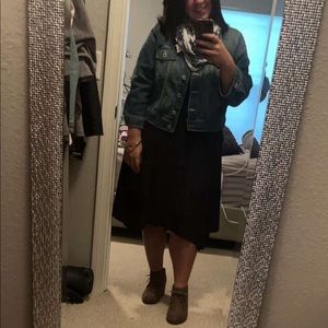 Torrid Black Handkerchief-Hem Dress